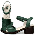 Sandália Feminina de Salto em Couro Legítimo e Palmilha em Gel - Verde (BR045)