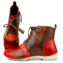 Bota Ortopédica de Couro Legítimo com Palmilha em Gel - VERMELHO /CAFÉ /CASTANHO /CORAL /CARAMELO - Sola Off (AL001)