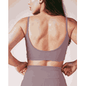 Top Canelado Fitness Feminino Anamadu Lilás