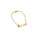 Pulseira Gravação Infantil- banho ouro 18k