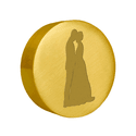 Sinete Clichê Dourado Casal