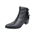 bota em couro preto