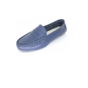 Mocassim Drive Em Couro Azul Marinho