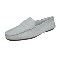 mocassim drive couro azul