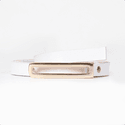 Cinto Feminino Fivela Retangular Branco