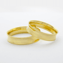 Alianças de Casamento de Ouro 18K Côncava 5mm 