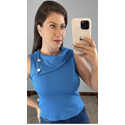 BLUSA BOTÃO - AZUL