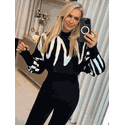Blusa Biamar Cropped Estampado Preto