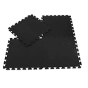 Kit 20 Placas de Tatame Piso Eva Tapete De Encaixe 100x100x1cm Preto