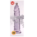 Dildo Prótese Pênis Realístico Jelly transparente com Ventosa 13 X 2,5Cm 