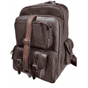 Mochila de Couro Legitimo tracker Café.