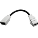 Tomada Keystone Emenda HDMI 2.0 - Full HD e 4K UHD - 15cm Branca para Caixa de embutir