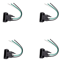 Kit 4 Tomadas com Rabicho 250V 10A 2P+T - MarGirius - Preta