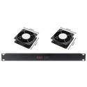 Kit de Ventilação com 2 ventiladores para Rack 1U x 19" polegadas