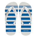 Chinelo FORTHEM Stripes Azul e Branco