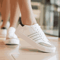 Tênis Casual Mili Branco Detalhe Preto