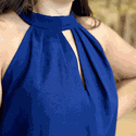 Regata Decote Gota Rubia Azul