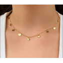 Chocker com detalhes de bolinha lisa 