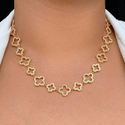 Chocker de trevo toda cravejada 