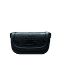 Bolsa Bianca Couro Croco Preto