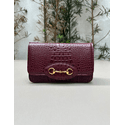 Bolsa Luna Couro Croco Cabernet