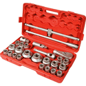  Jogo de Soquete Estriado Crv 21 à 62mm Encaixe 3/4 Pol com 26 Peças MTX-35399 Mtx