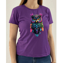 Camiseta estampada Coruja Colorida