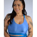 Top Alça Virgem Azul Tifany 