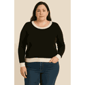  Blusa Preta Básica Chic