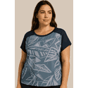 Blusa Folhagem Azul
