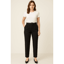 Calça Alfaiataria Preta com Cinto Casual