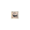 Quadro 20x20 - EAU TOILETTE - Moldura Branca