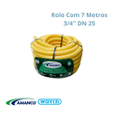 Conduíte Eletroduto Corrugado Amarelo 3/4'' Polegada DN 25mm - Amanco
