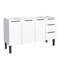 Gabinete Cozinha Aço Júpiter Flat Branco 150 - COZIMAX