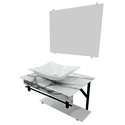 Kit Gabinete Vidro S60CQ PPQ-T Calacata Branco 60CM - VMEX