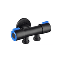 Registro Duplo 1/2'' De Inox Preto Com Duas Saídas