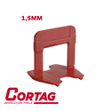 Separa Nivela 1,5mm C/50un Vermelho - CORTAG