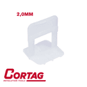 Separa Nivela 2,0mm C/50un Branco - CORTAG
