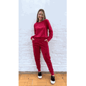 Conjunto Comfy Plush Cotelê Cereja
