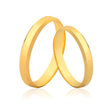 Par de Alianças Chanfradas em Ouro 18K - 2,7mm