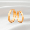 Par de Alianças Retas em Ouro 10K - 3mm