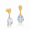 Brinco Gota Trabalhada em Ouro 18K
