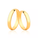 Par de Alianças em Ouro 18K - Modelo Tradicional 3,5mm