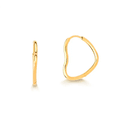 Brinco Argola Coração em Ouro 10K - 1,8cm