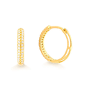 Brinco Argola em Ouro 10K com Zircônias - 1,6cm