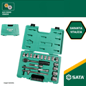 Jogo De Soquete Estriado De 1/2 Com 18 Peças De 10 Á 32mm Da Sata