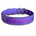 COLEIRA BABY PERSONALIZADA 3cm lilás com nome em roxo