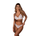 Conjunto Sem Bojo em Renda e Tule Sensual Branco 44 (G)