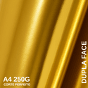 Papel Lamicote Dupla Face Ouro