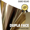 Papel Lamicote Dupla Face Ouro Velho 250g